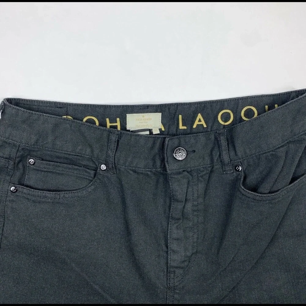 Kate Spade Broome St. Straight Leg Raw Hem Jeans - Picture 4 of 7